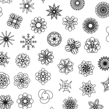 Load image into Gallery viewer, Spirograph Phyllotaxis Grid — (A3)
